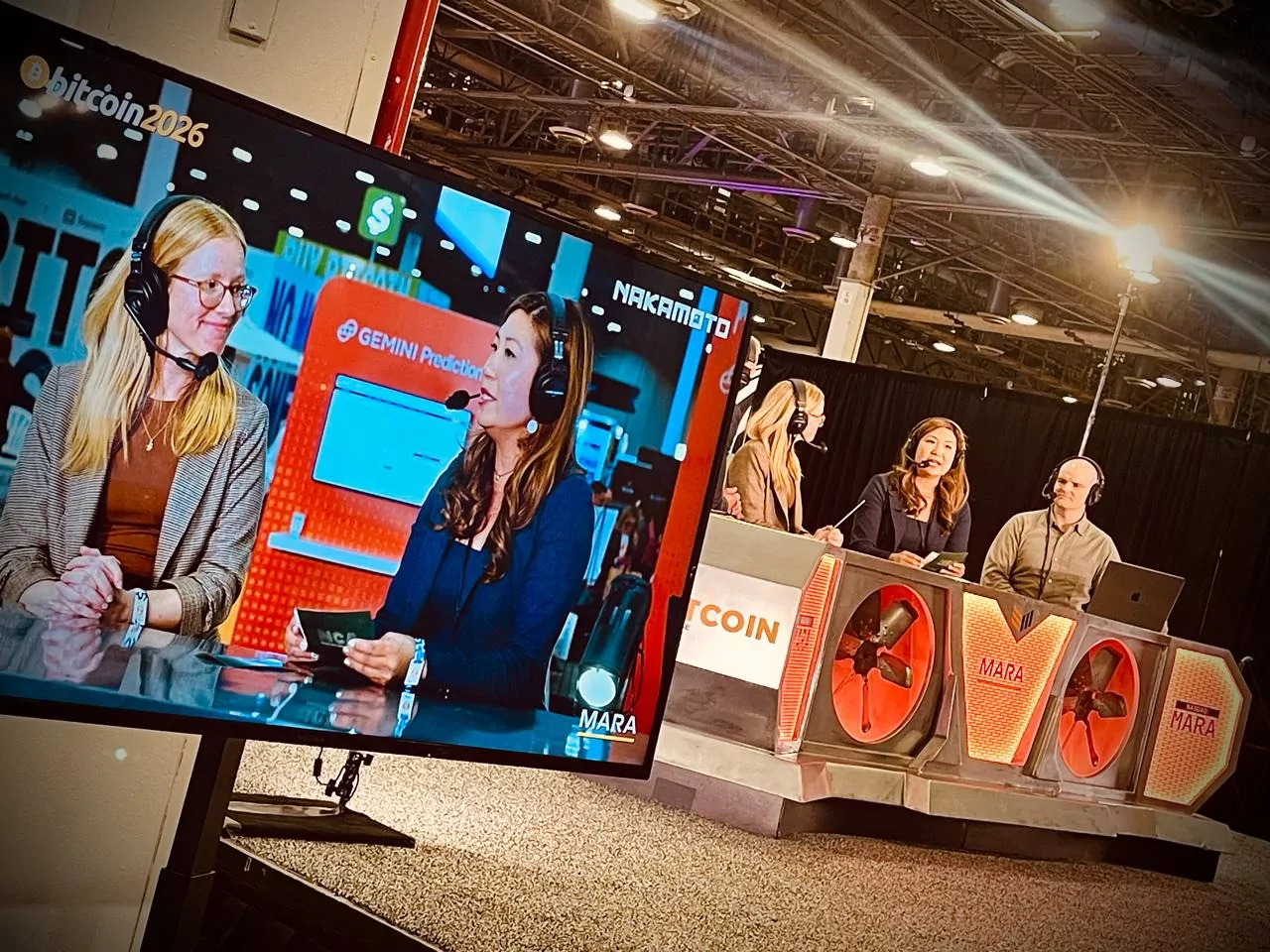On air: the conference's live desk