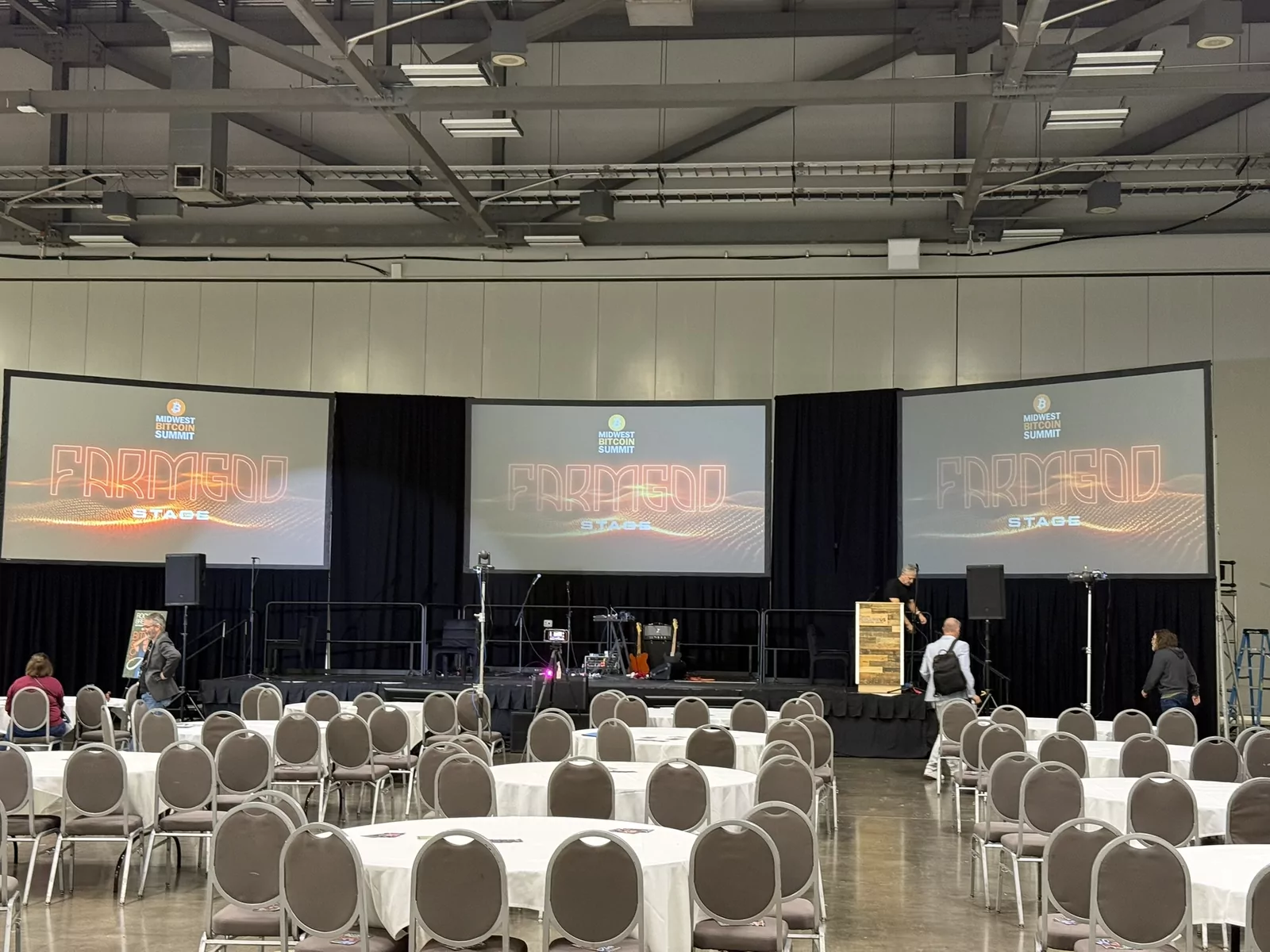The FARMGOD Stage before the doors open