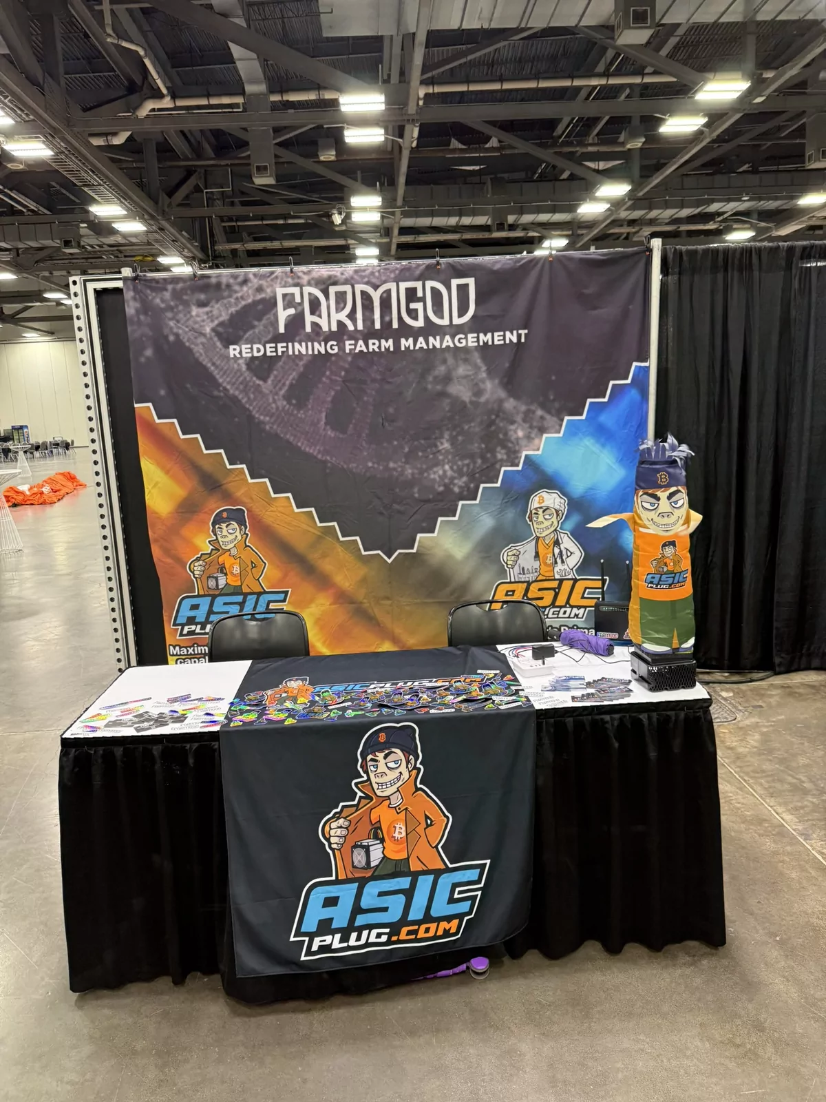 Our booth, shared with ASICPLUG