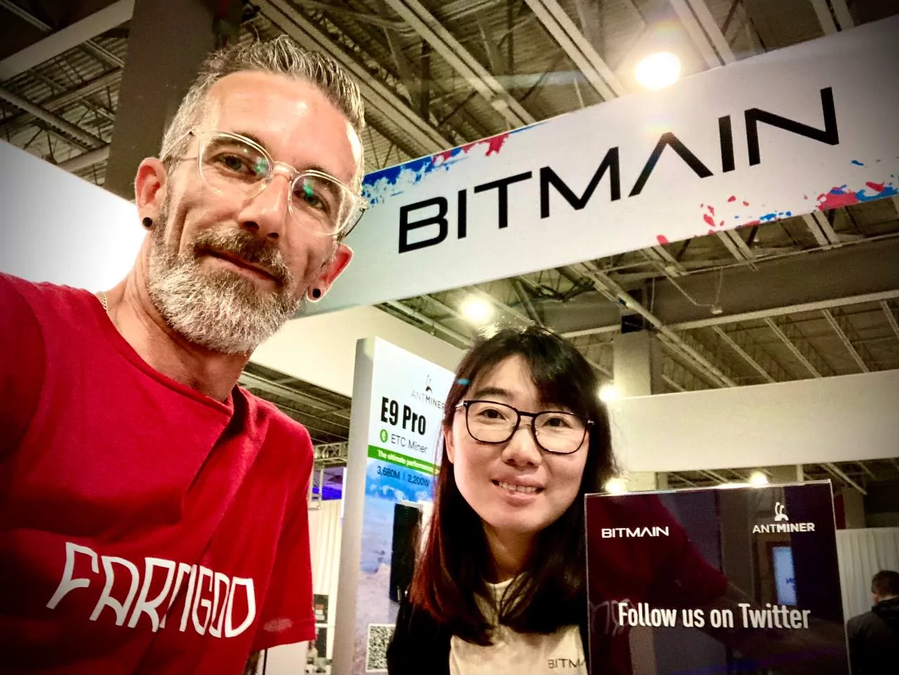 At the Bitmain booth
