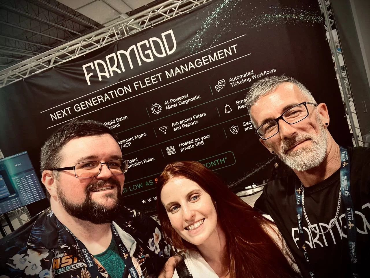 All smiles at the booth