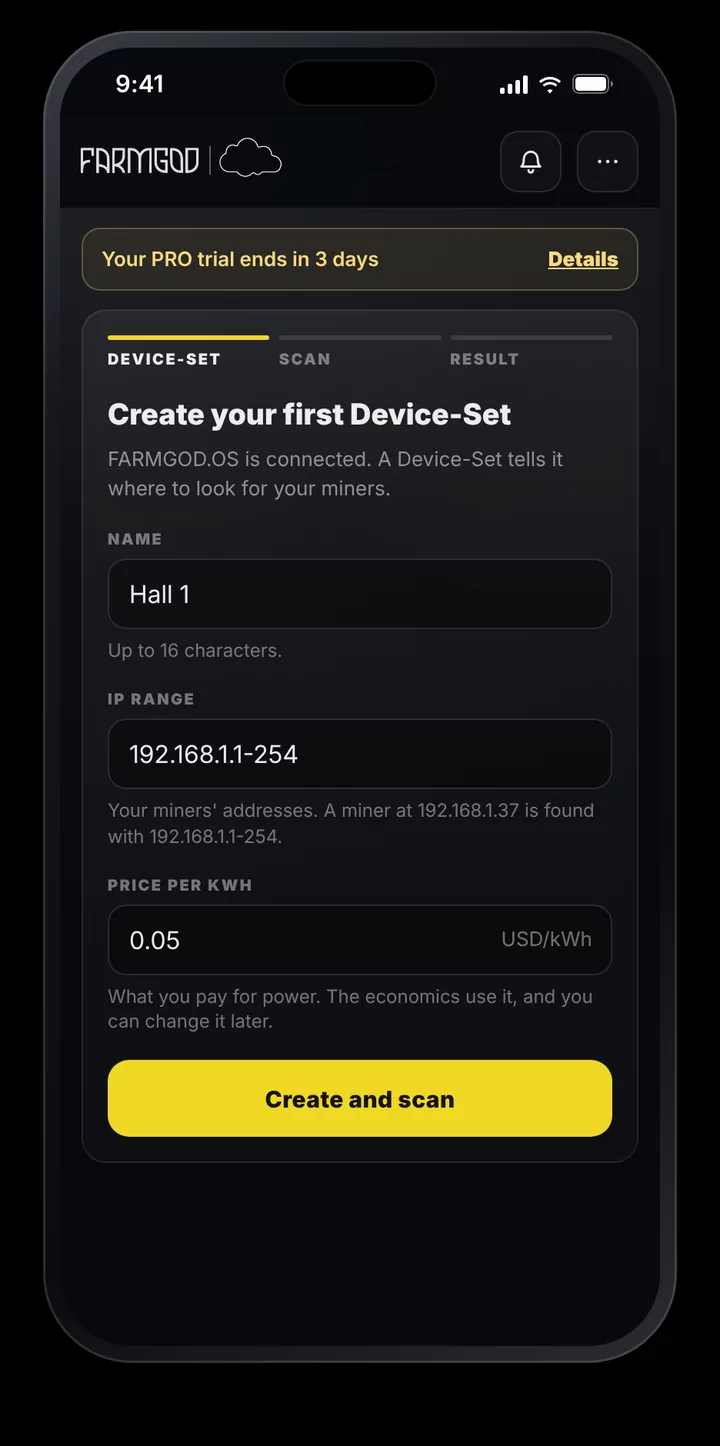 Your first Device-Set