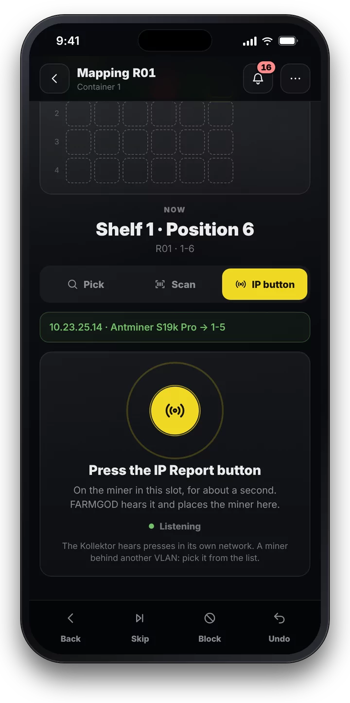 Pressed, placed, next slot
