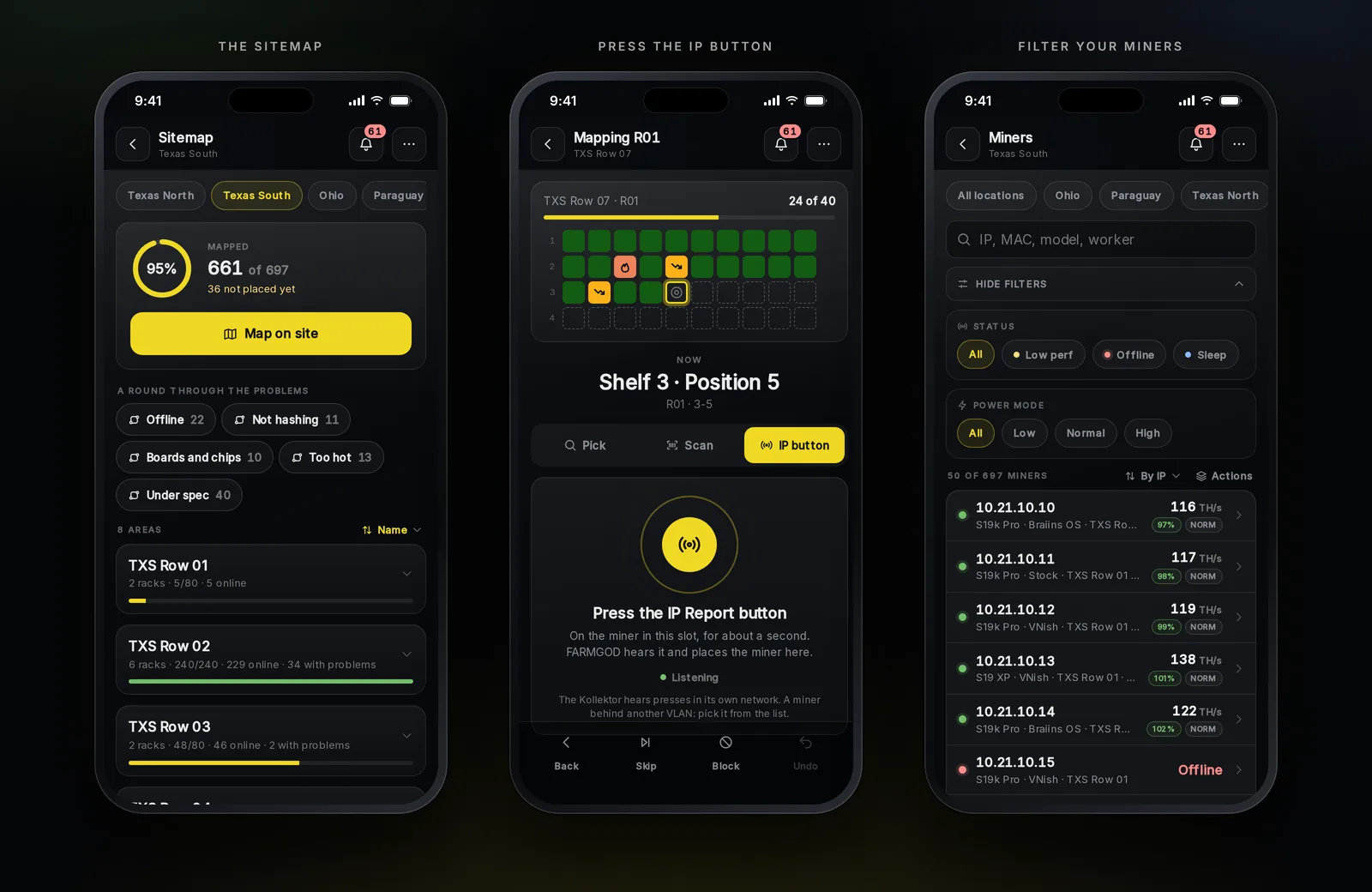 Map your racks and run your fleet, right from your phone